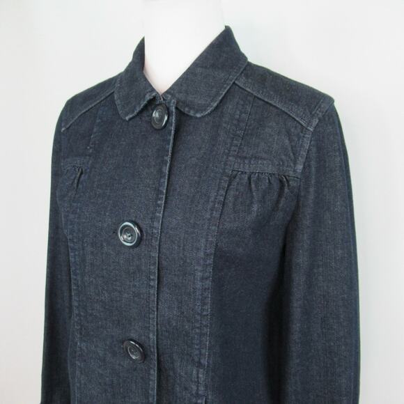 CHARTER CLUB Vintage Dark Wash Denim Jean Jacket Women’s Size Medium - Picture 12 of 12